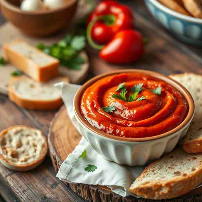 Bulgaria - Easy Homemade Red Pepper Dip (Lyutenitsa)